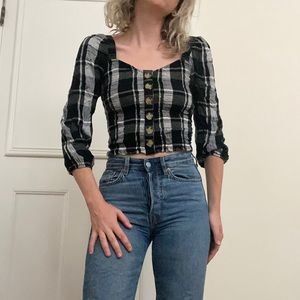 Plaid crop top